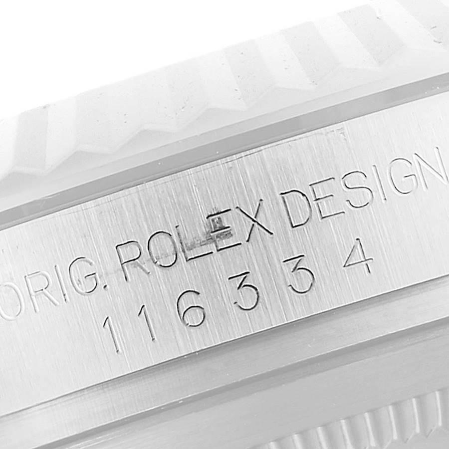 Rolex Datejust II Steel White Gold Diamond Men's Watch 116334 Box Card 4