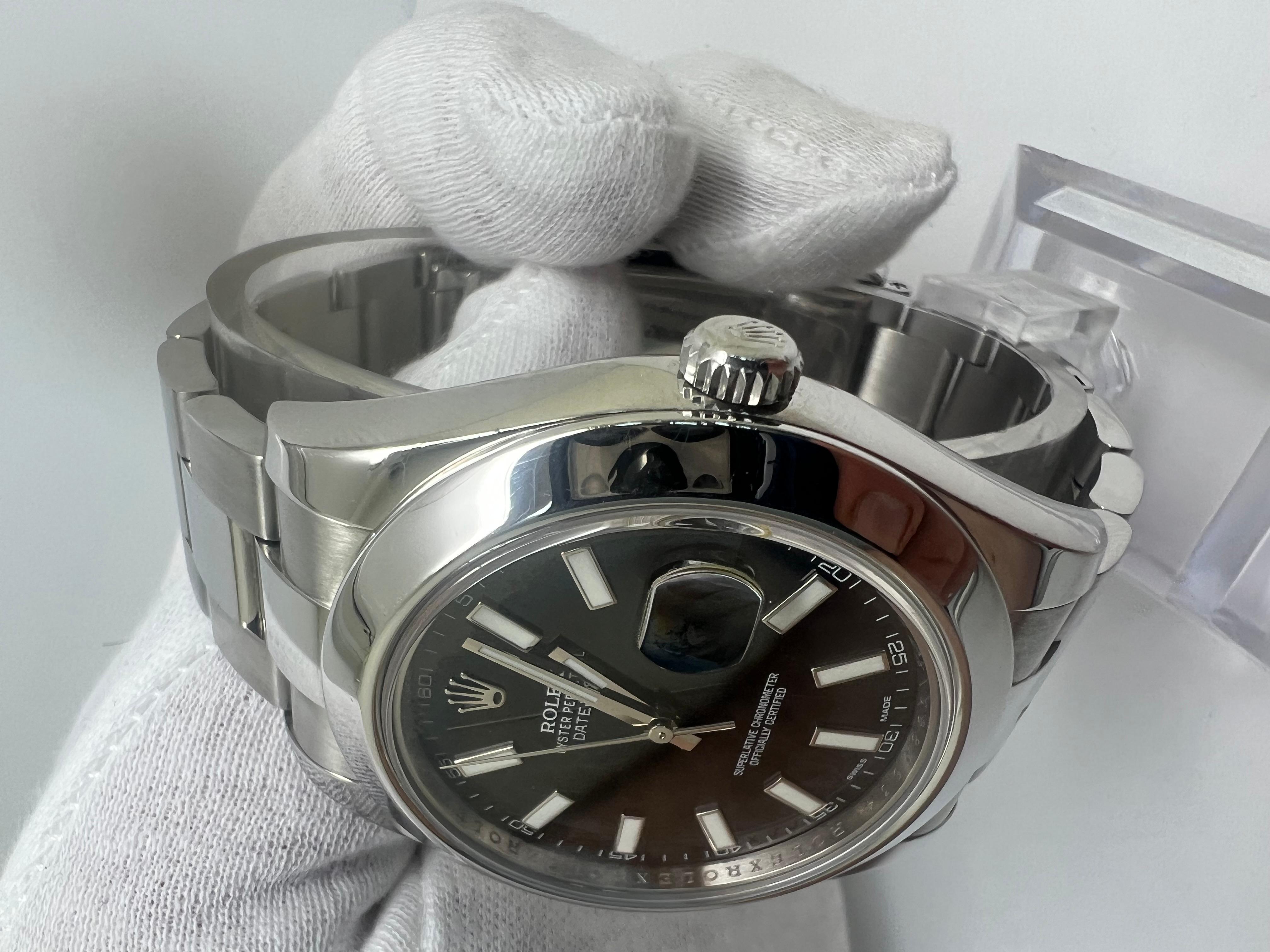 Rolex Datejust II Schwarze Herrenuhr - 116300 im Zustand „Hervorragend“ im Angebot in New York, NY