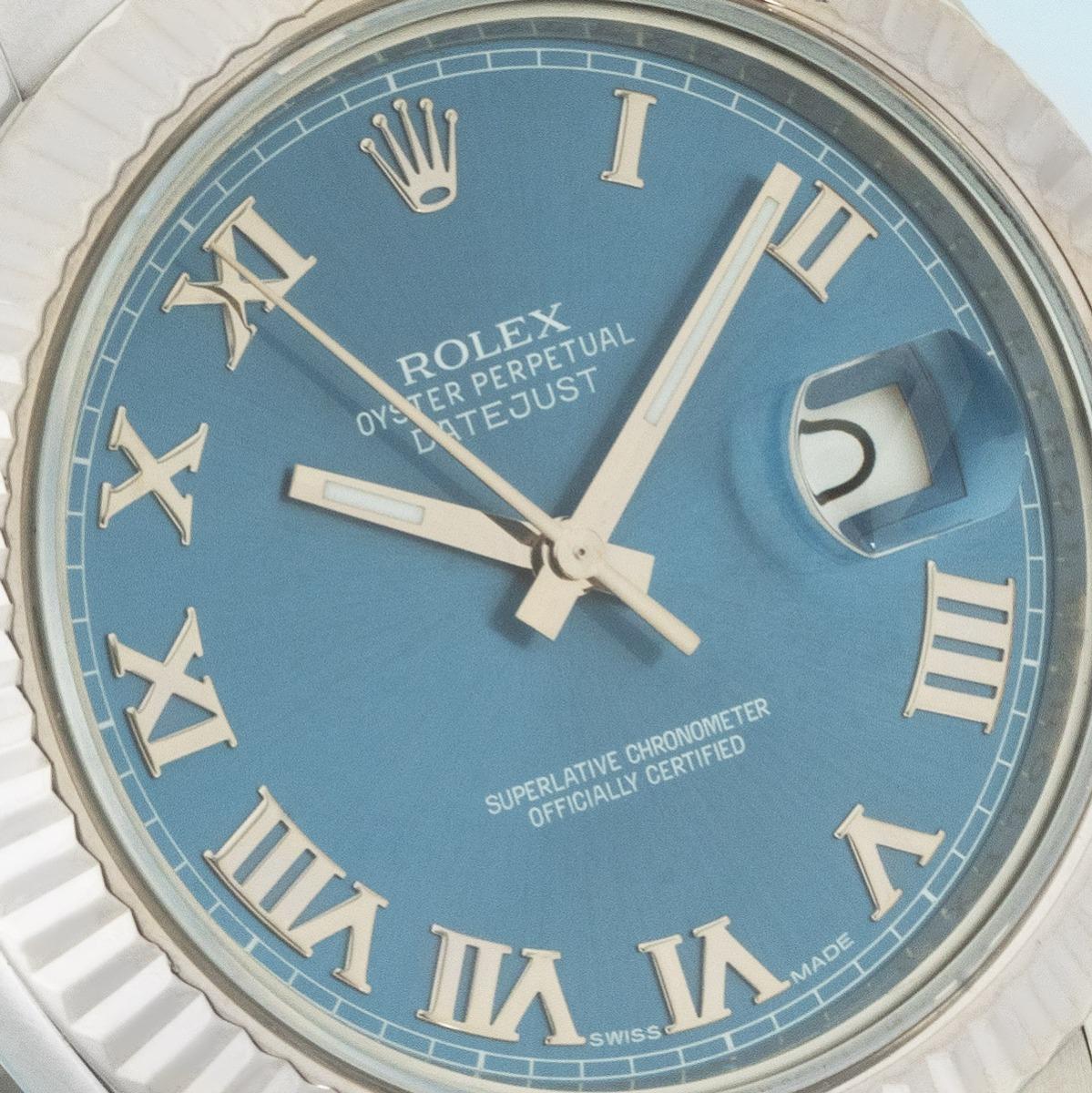 Rolex Datejust II Blue Dial 116334 In Excellent Condition In London, GB