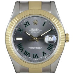 Rolex Datejust II Herren Edelstahl und 18 Karat Gold Wimbledon Zifferblatt 116333