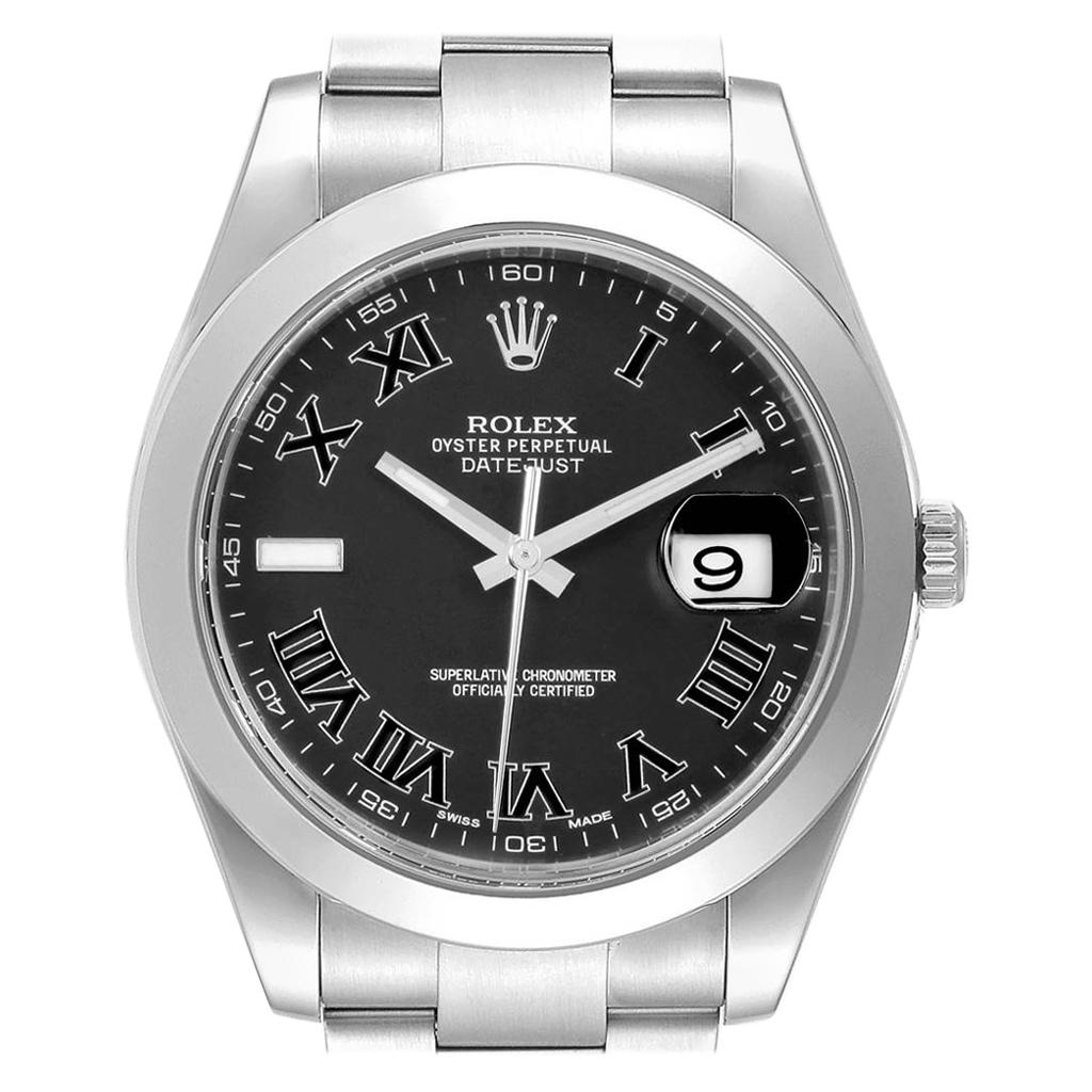 Rolex Datejust II Grey Dial Oyster Bracelet Steel Men's Watch 116300 For Sale