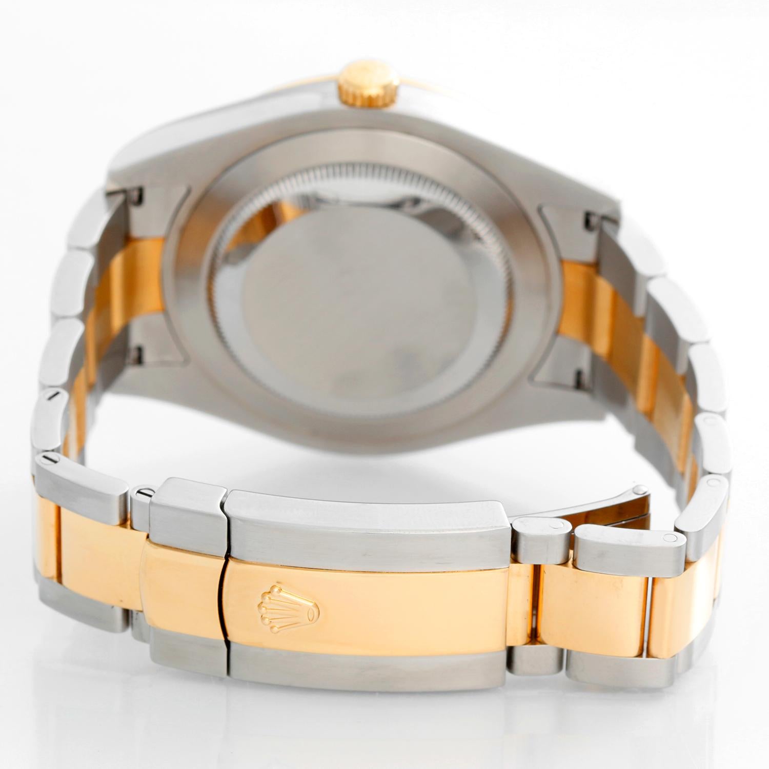 Rolex Datejust II Men's 2-Tone Watch 116333 Black Arabic Dial In Excellent Condition In Dallas, TX
