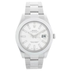 Reloj Rolex Datejust II de acero inoxidable con esfera plateada de 41 mm para hombre 116300