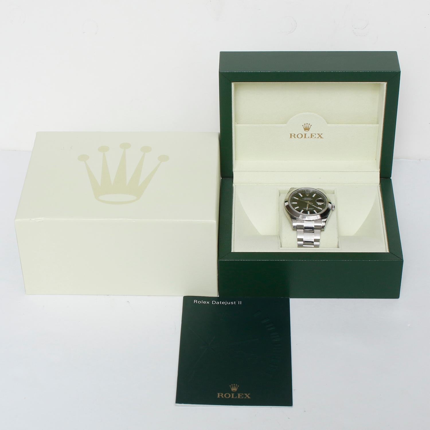 Rolex Datejust II Men's 41mm Stainless Steel Watch 116300 For Sale 3