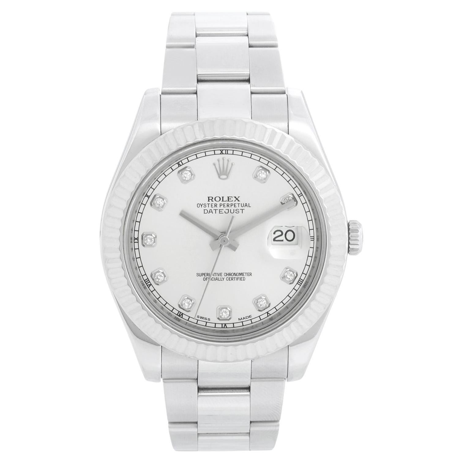 Rolex Datejust II Men
s Stainless Steel 41mm Watch 116334 - Automatic winding, 3 im Angebot