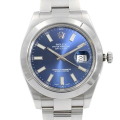 Rolex Datejust II Oyster Stainless Steel Blue Dial Automatic Mens Watch 116300