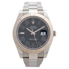 Used Rolex Datejust II Ref 166334, White Gold Bezel, Outstanding Condition, Full Set