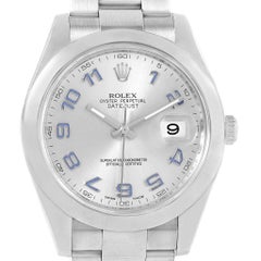 Rolex Datejust II Silver Arabic Dial Steel Men's Watch 116300