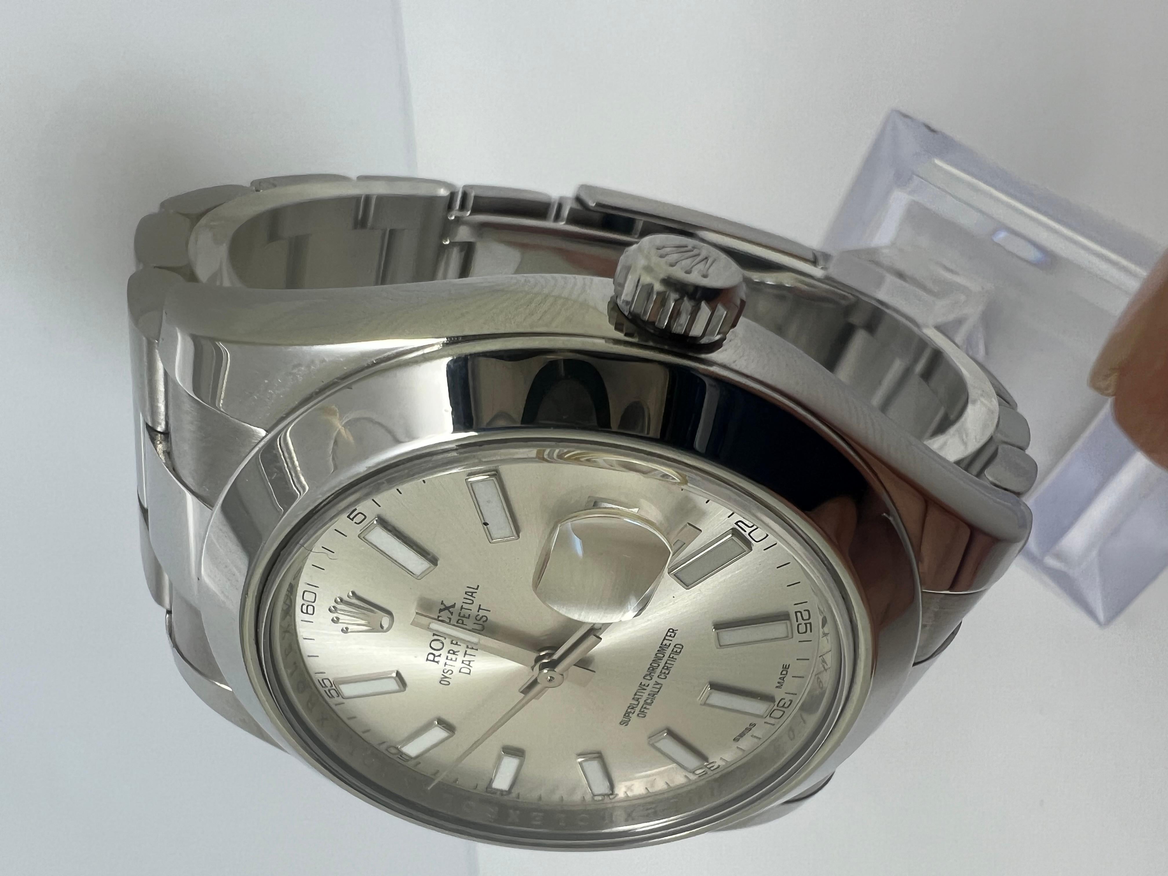 Rolex Datejust II Silver Men's Watch - 116300

excellent condition

all original Rolex parts!

comes with Rolex Box and certificate

free overnight shipping

shop with confidence 

Evita Diamonds
