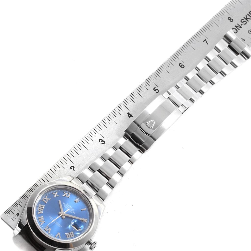 Rolex Datejust II Stainless Steel Blue Roman Dial Watch 116300 7