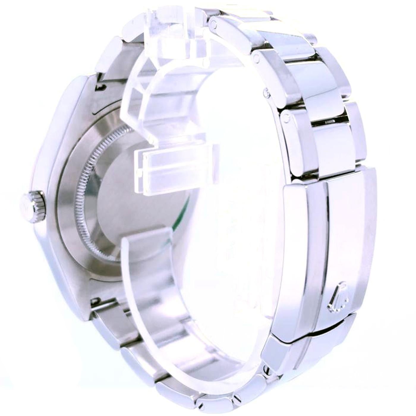 Montre Oyster Homme Rolex Datejust II 41mm Acier inoxydable Cadran diamant 116334 Unisexe en vente