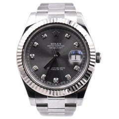 Rolex Datejust II Stainless Steel Fluted Bezel Watch Ref. 116334