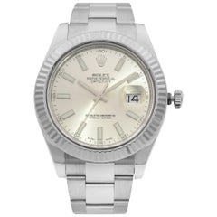 Rolex Datejust II Steel 18 Karat Gold Silver Dial Automatic Men’s Watch 116334