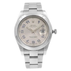 Rolex Datejust II Steel Silver Dial Blue Hour Markers Men's Watch 116300