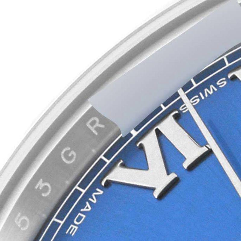 Rolex Datejust II Stahl Weißgold Blaues römisches Zifferblatt Herrenuhr 116334 Box Kartene 3