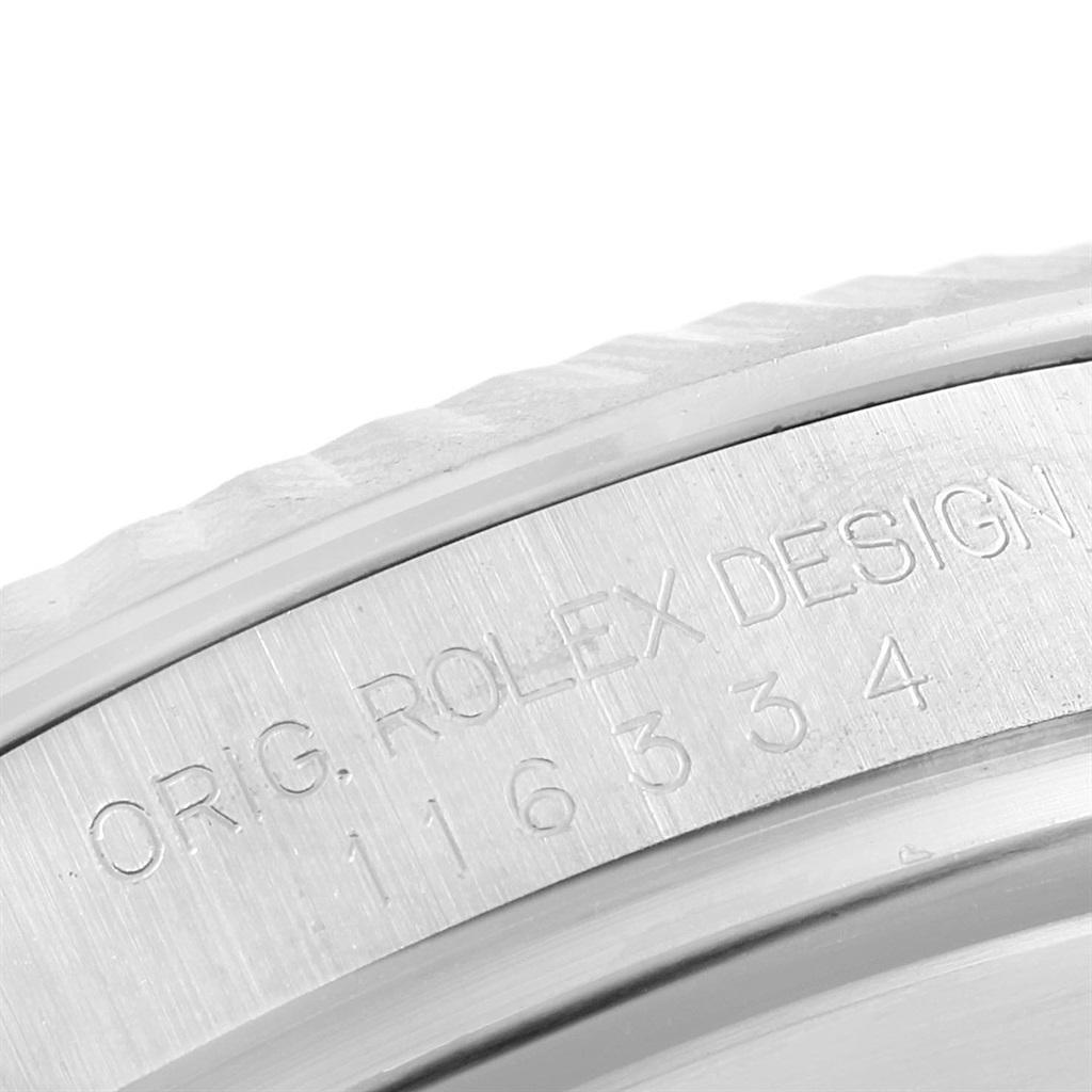 Rolex Datejust II Steel White Gold Blue Roman Dial Watch 116334 For Sale 6