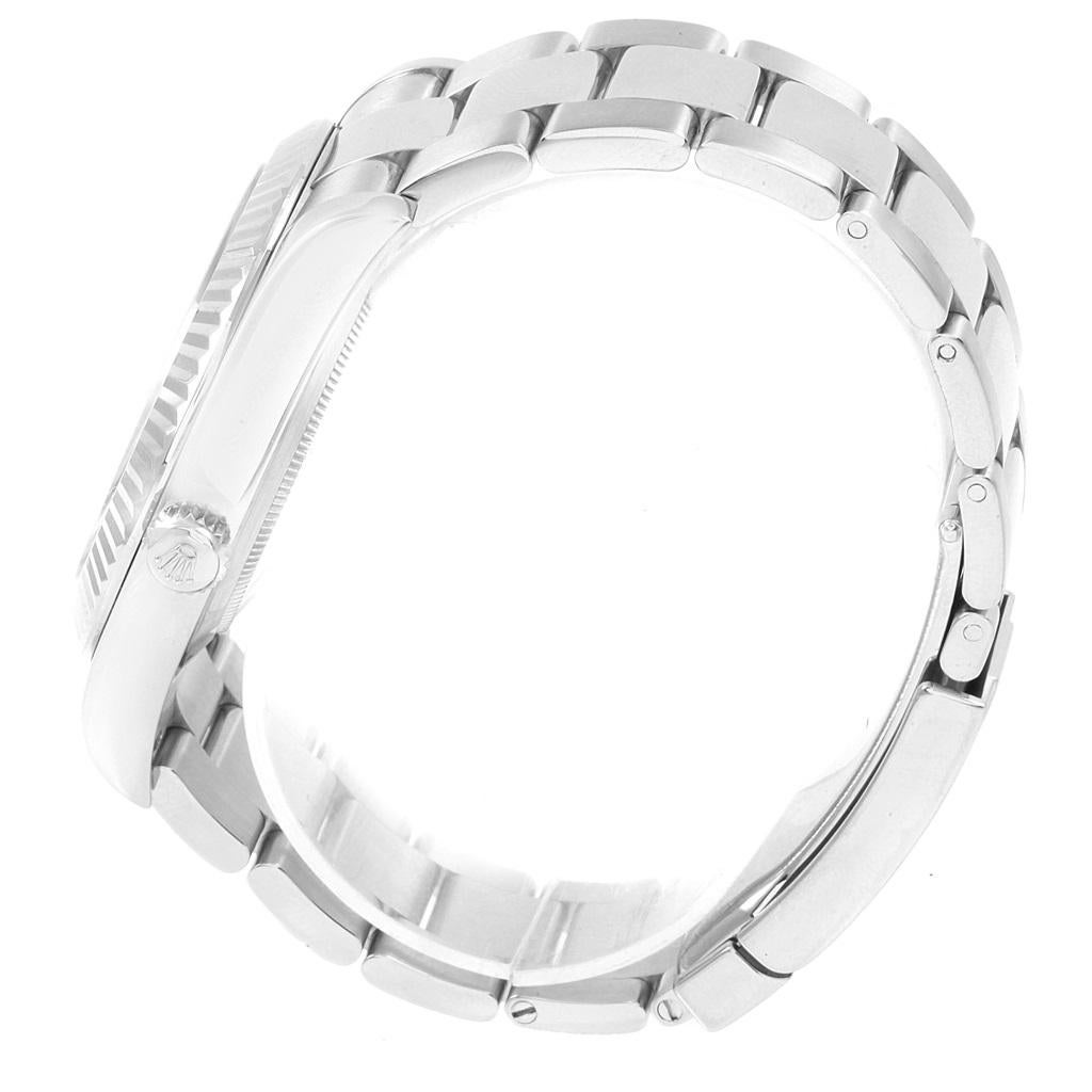 Rolex Datejust II Steel White Gold Blue Roman Dial Watch 116334 For Sale 1