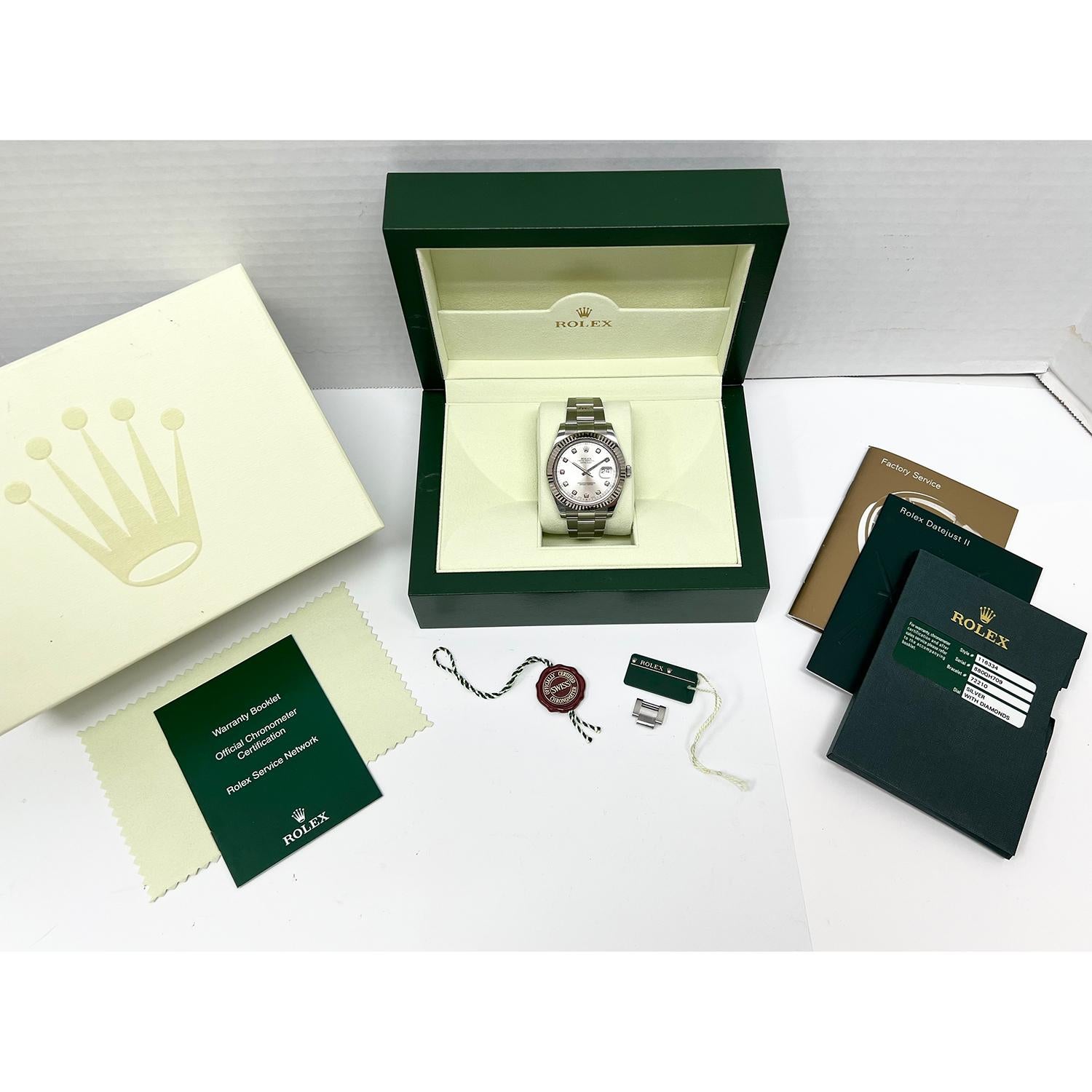 Rolex Datejust II Steel White Gold Wristwatch Ref. 116334 3
