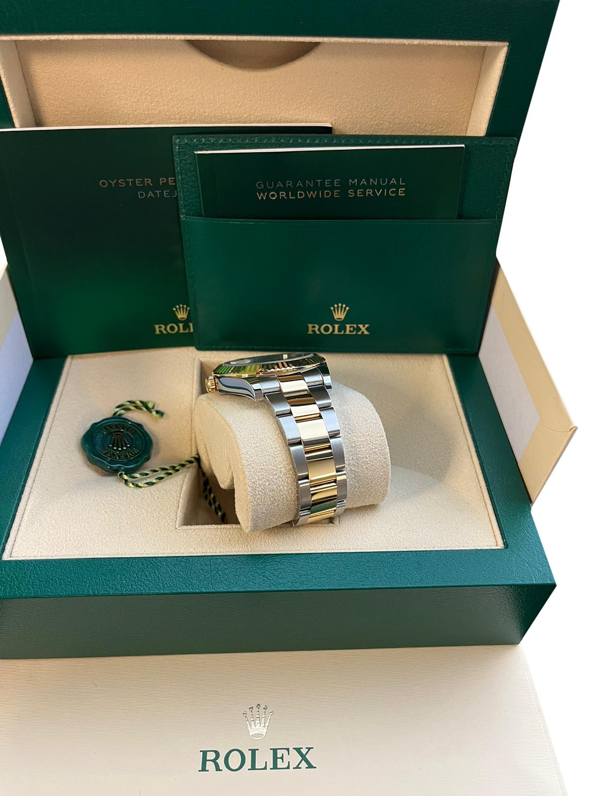 Rolex Datejust II Steel Yellow Gold Champagne Diamond Dial Oyster Watch 116333 For Sale 9