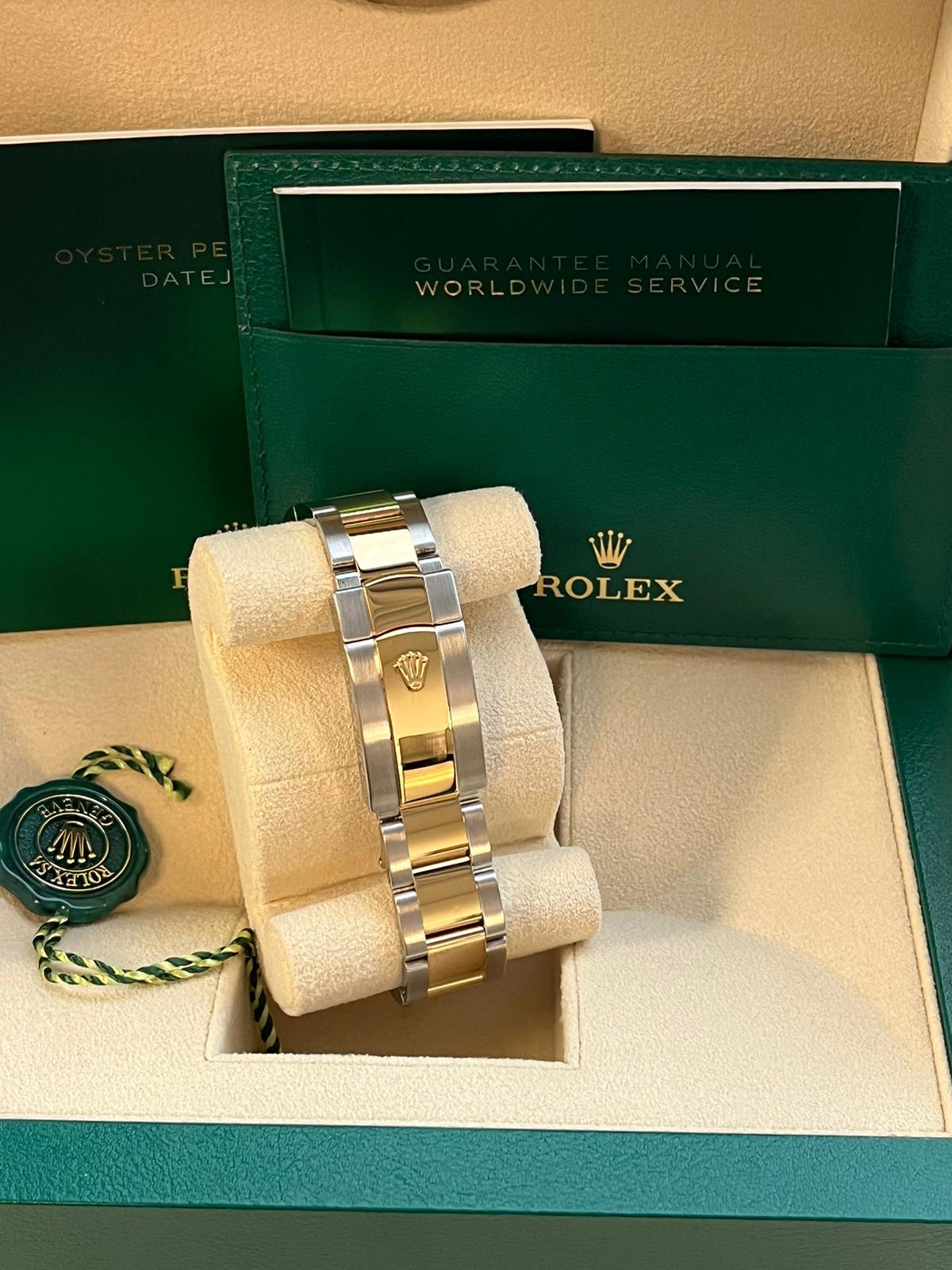 Rolex Datejust II Steel Yellow Gold Champagne Diamond Dial Oyster Watch 116333 For Sale 12
