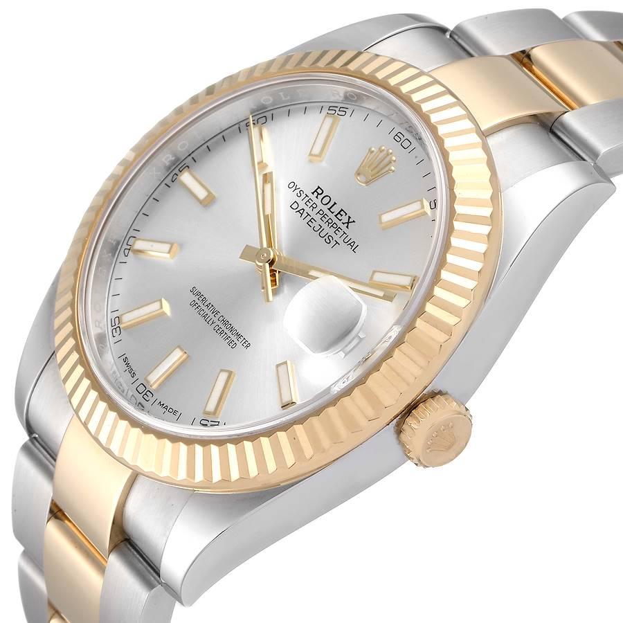Rolex Datejust II Steel Yellow Gold Silver Dial Watch 116333 For Sale 1