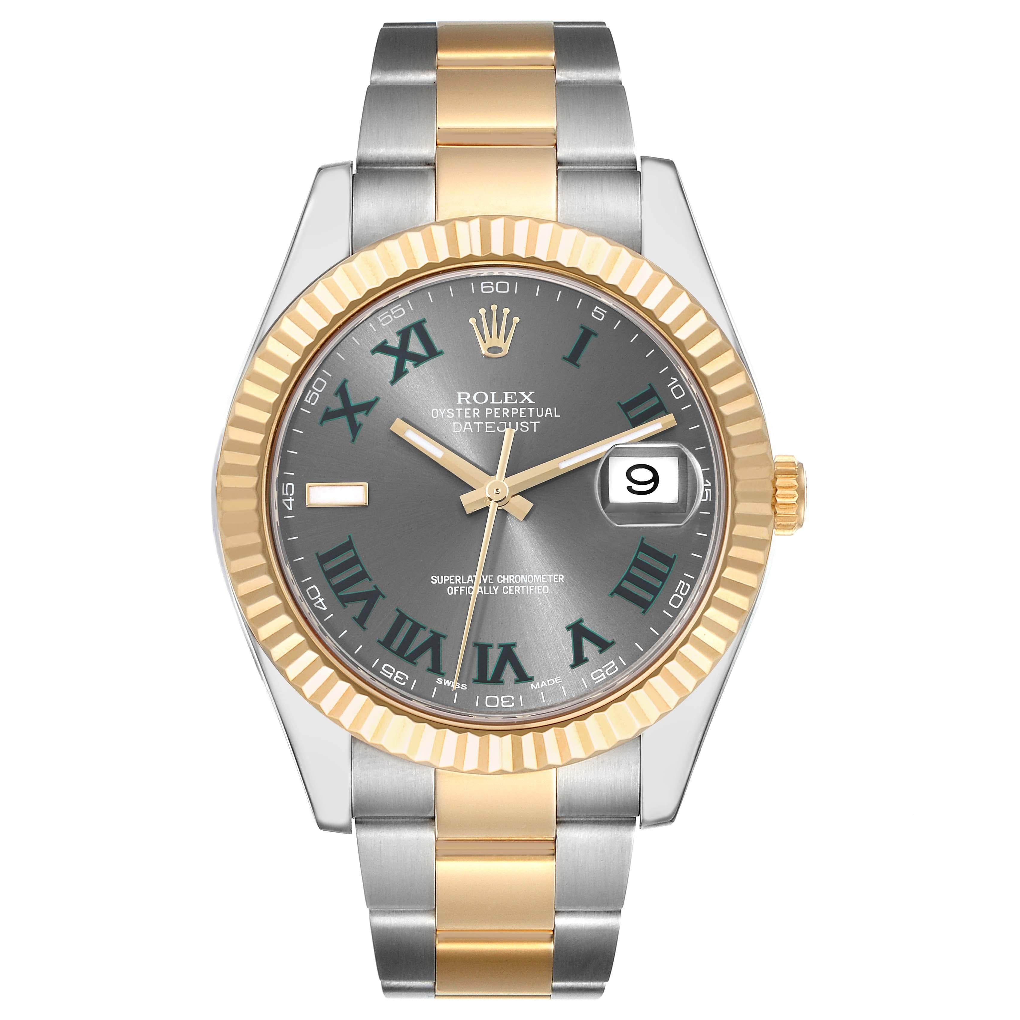 rolex-datejust-ii-steel-yellow-gold-wimbledon-dial-mens-watch-116333