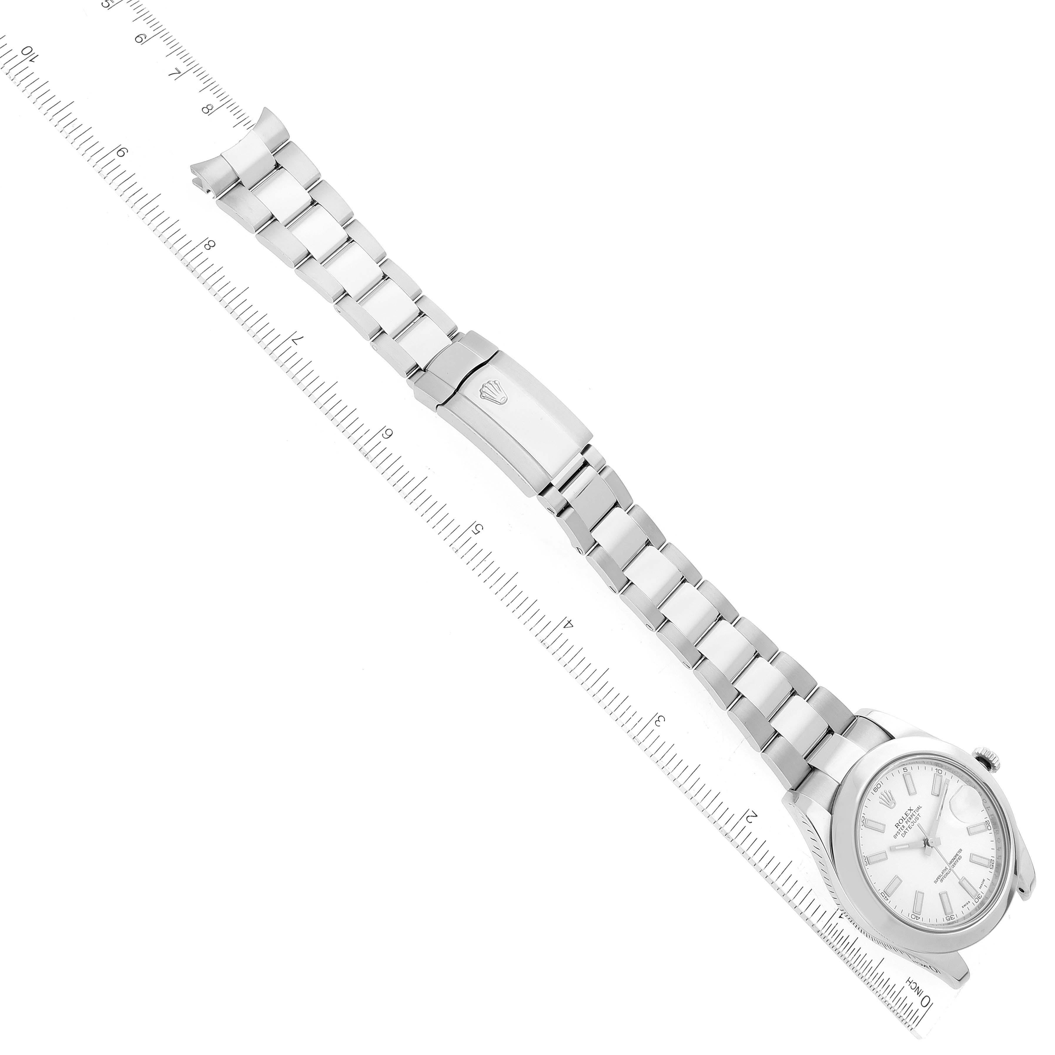 Rolex Datejust II White Dial Oyster Bracelet Steel Mens Watch 116300 6