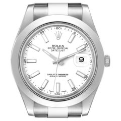 Rolex Datejust II White Dial Oyster Bracelet Steel Mens Watch 116300