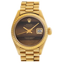 Rolex Datejust in 18k Yellow Gold with Tiger-Eye Dial, Ref 6917