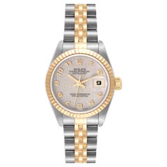 Rolex Datejust Ivory Anniversary Dial Steel Yellow Gold Ladies Watch 69173