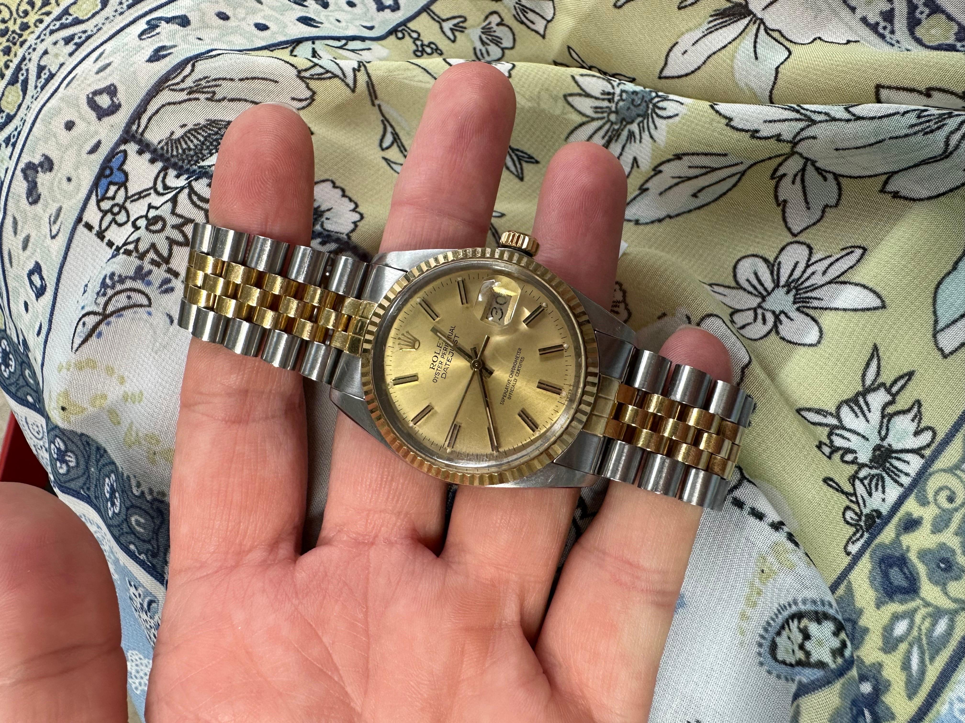 Rolex stainless steel and 18kt yellow gold.Model 16013/747794 No box or papers

Item#: 500-00009 EATT

WHAT YOU GET AT STAMPAR JEWELERS:
Stampar Jewelers, located in the heart of Jupiter, Florida, is a custom jewelry store and studio dedicated to