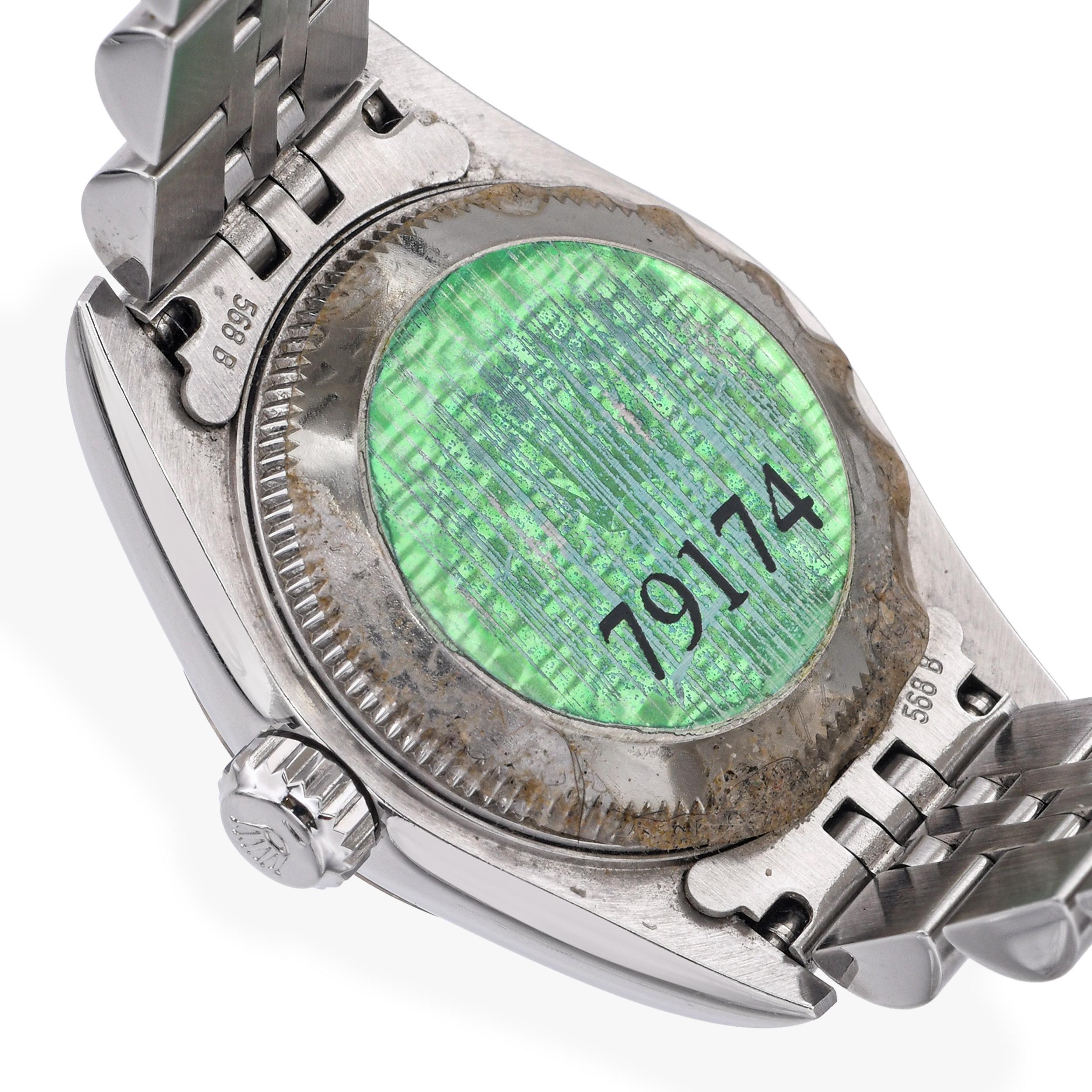 Rolex Datejust Jubilee Esfera Diamante Acero Oro Blanco Reloj Señora Ref. 79174 en venta 4