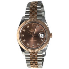 Rolex Datejust Jubilee Everose Gold Schokoladen-Diamant-Uhr Ref. 126331