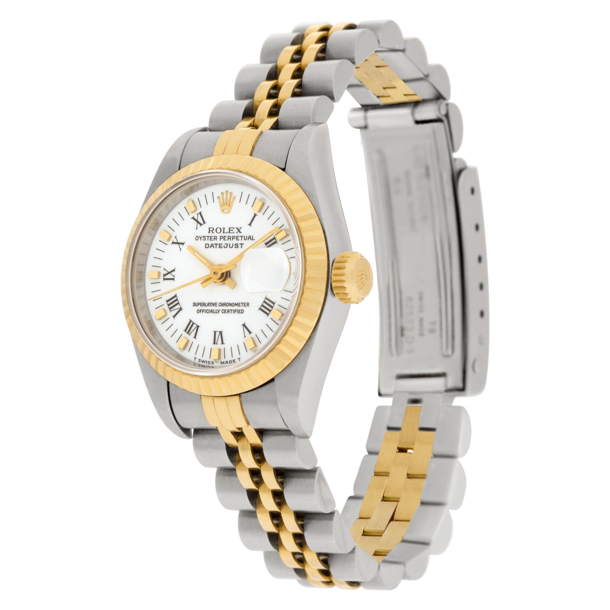 Rolex Datejust in 18k & stainless steel. Auto w/ sweep seconds and date. 26 mm case size. Circa 1993. Ref 69173. Fine Pre-owned Rolex Watch.

Certified preowned Classic Rolex Datejust 69173 watch is made out of Gold and steel on a 18k & Stainless