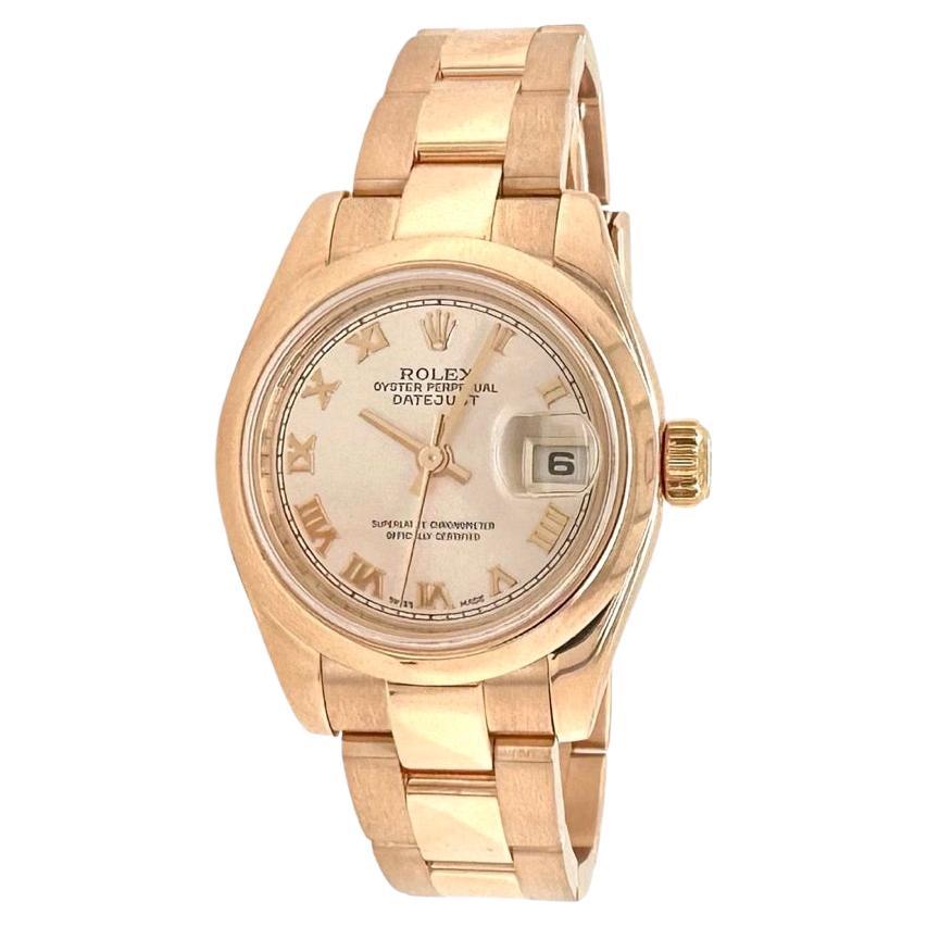 Rolex Datejust Ladies 18k Rose Gold Watch, 179165