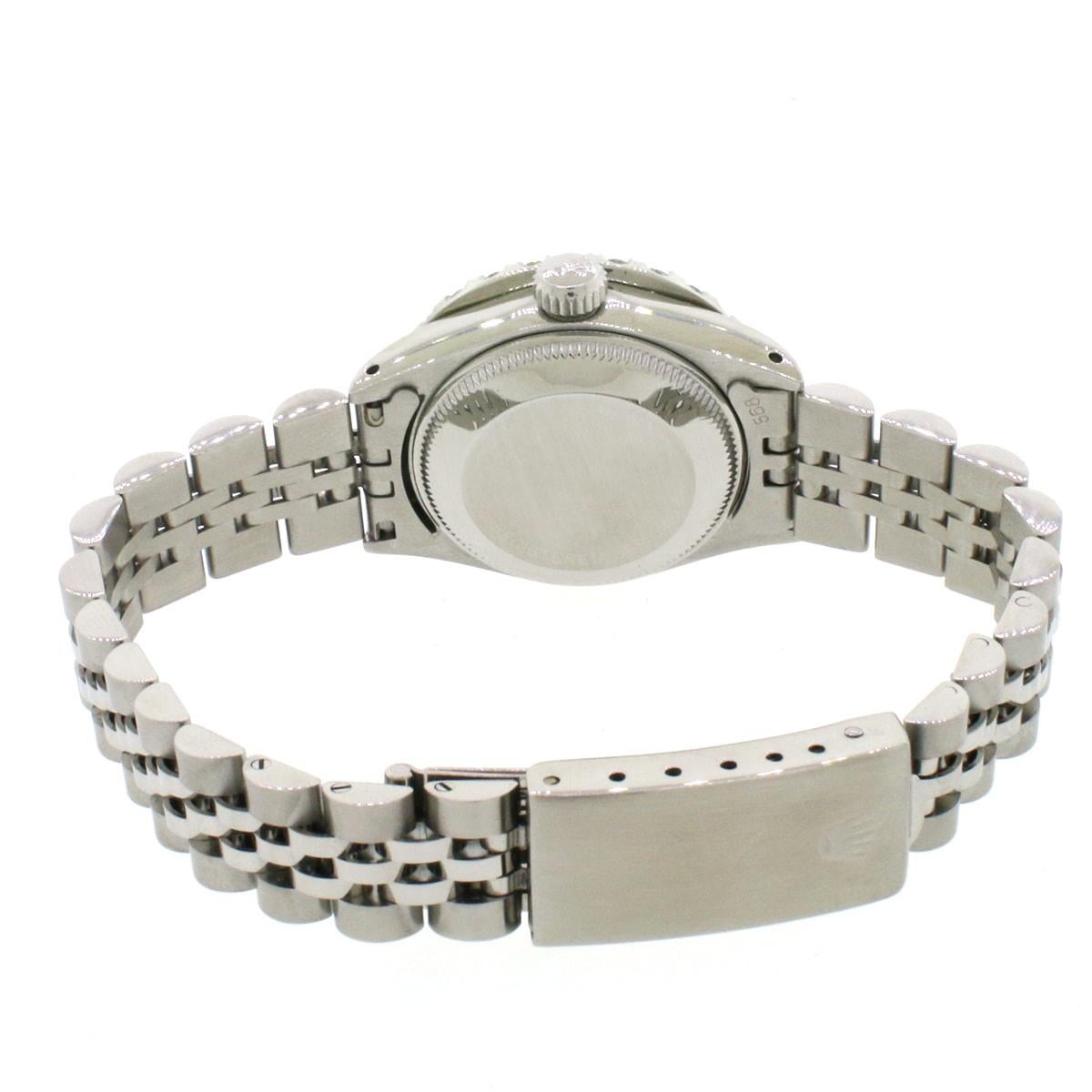 Rolex Datejust Ladies Automatic Steel Jubilee Watch, 1.96 Carat Diamond Bezel For Sale 2