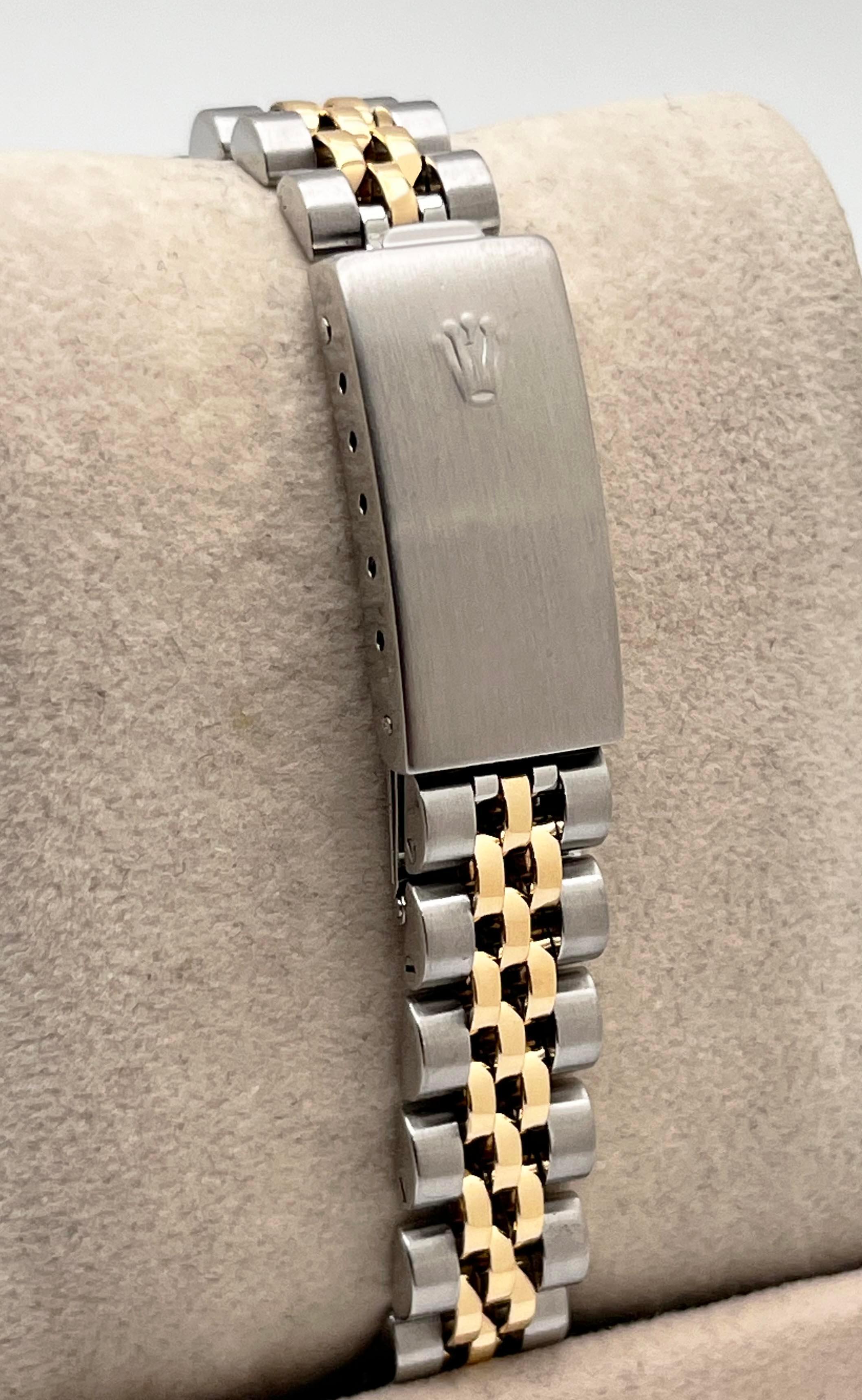 Rolex Datejust Damen 69173 Diamant-Lünette-Diamant-Zifferblatt 18K Gelbgold Stahlstahl 3