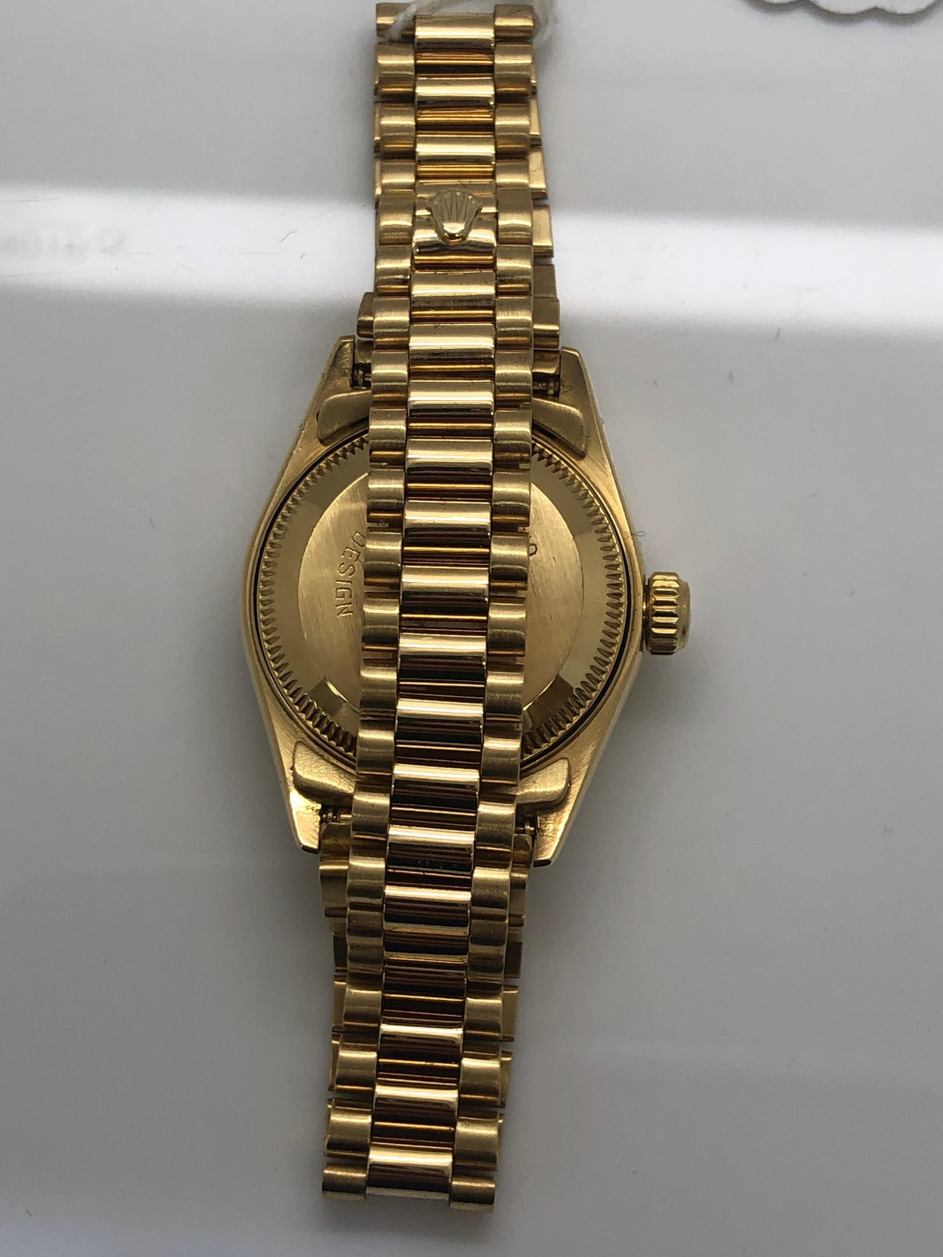 Rolex Datejust Damen Original Diamant Uhr im Zustand „Hervorragend“ im Angebot in New York, NY