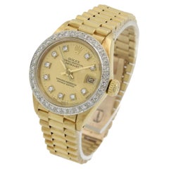 Rolex Datejust Ladies President 18K gold Watch with  Diamonds 26mm