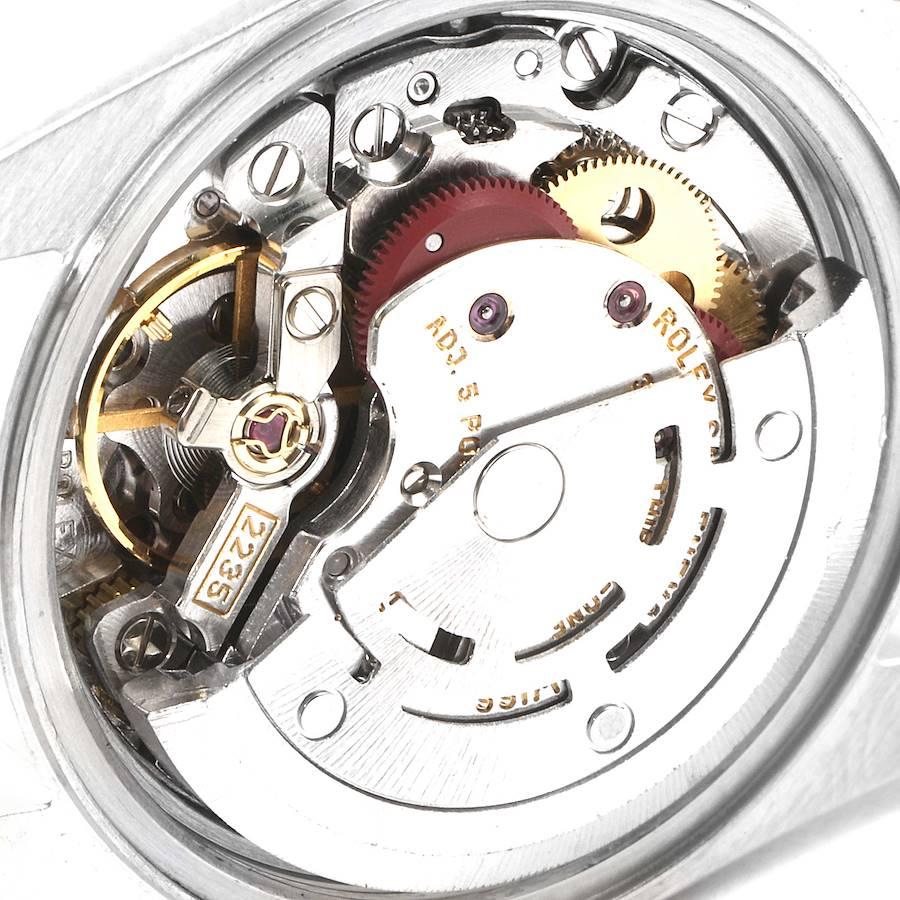 Rolex Datejust Ladies Steel 18k White Gold Blue Vignette Dial Watch 79174 For Sale 4