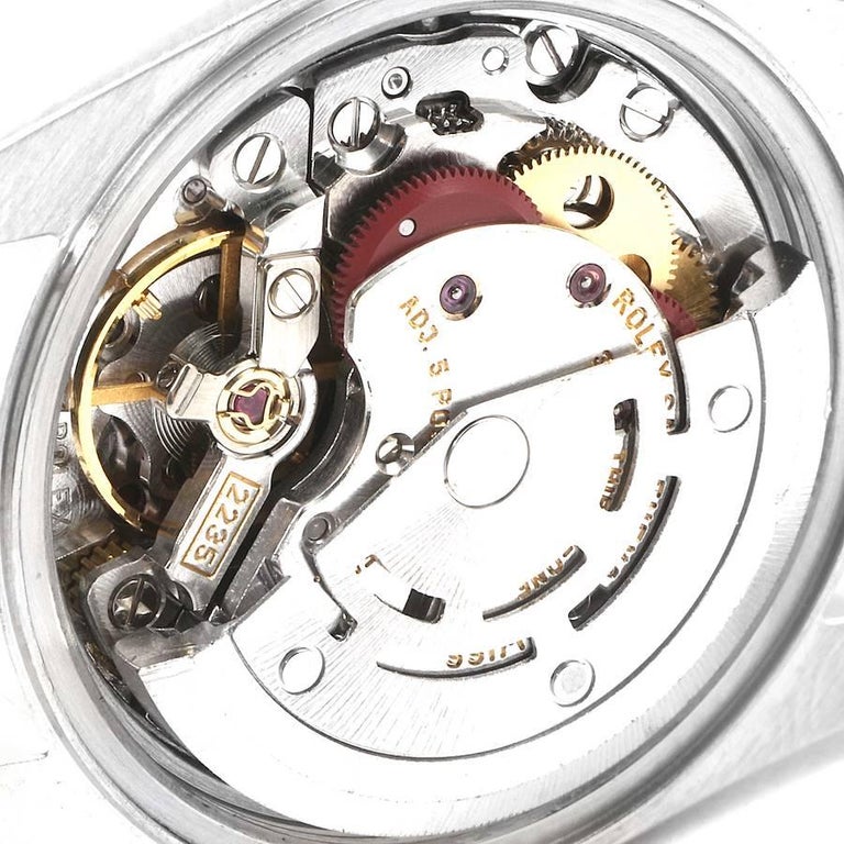 Rolex Datejust Ladies Steel 18k White Gold Blue Vignette Dial Watch 79174 4