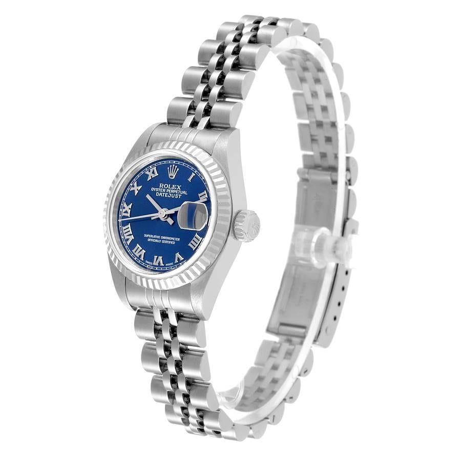 Women's Rolex Datejust Ladies Steel 18k White Gold Bronze Dial Watch 79174