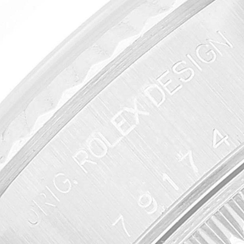 Rolex Datejust Ladies Steel 18k White Gold Bronze Dial Watch 79174 2