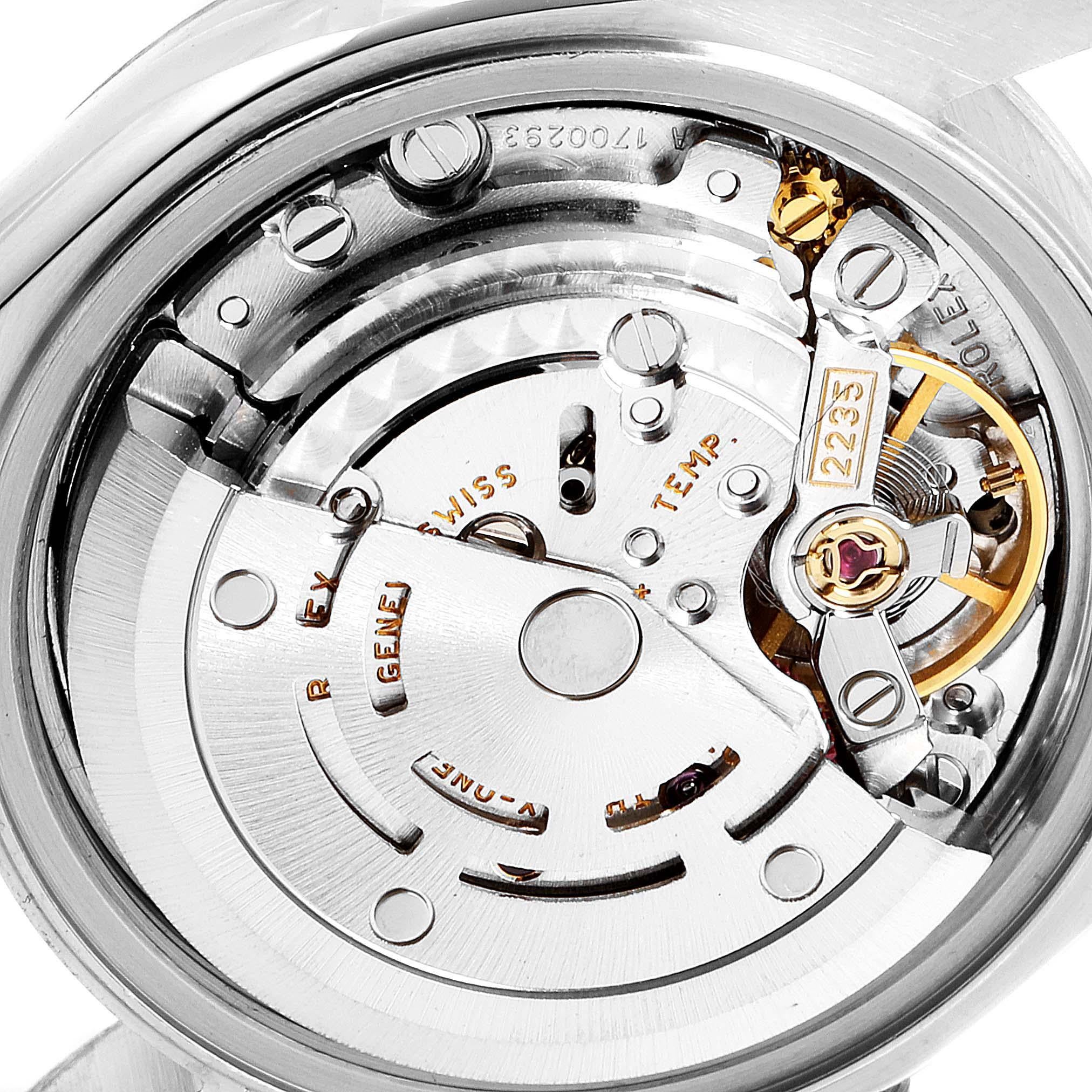 Rolex Datejust Ladies Steel 18 Karat White Gold Watch 79174 Box Paper For Sale 4