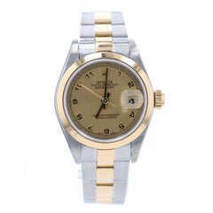 Rolex Datejust Ladies Wristwatch Stainless & 18k Gold Automatic 1-Yr Wnty 69163