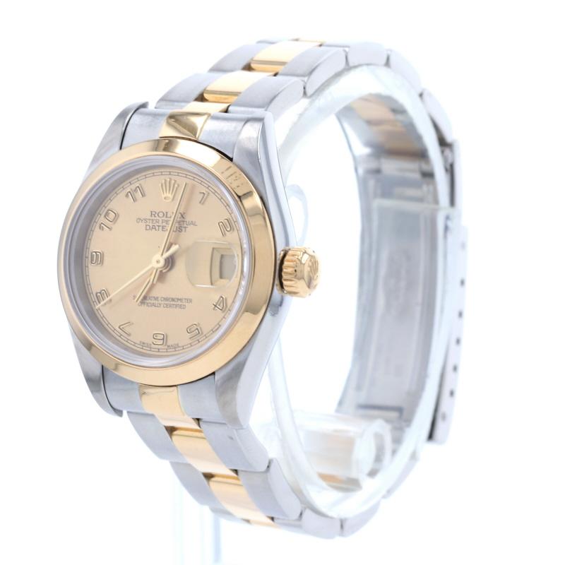 Women's Rolex Datejust Ladies Wristwatch Stainless & 18k Gold Automatic 1-Yr Wnty 69163
