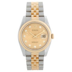 Rolex Datejust Men's 2-Tone Diamond Dial Watch 116233