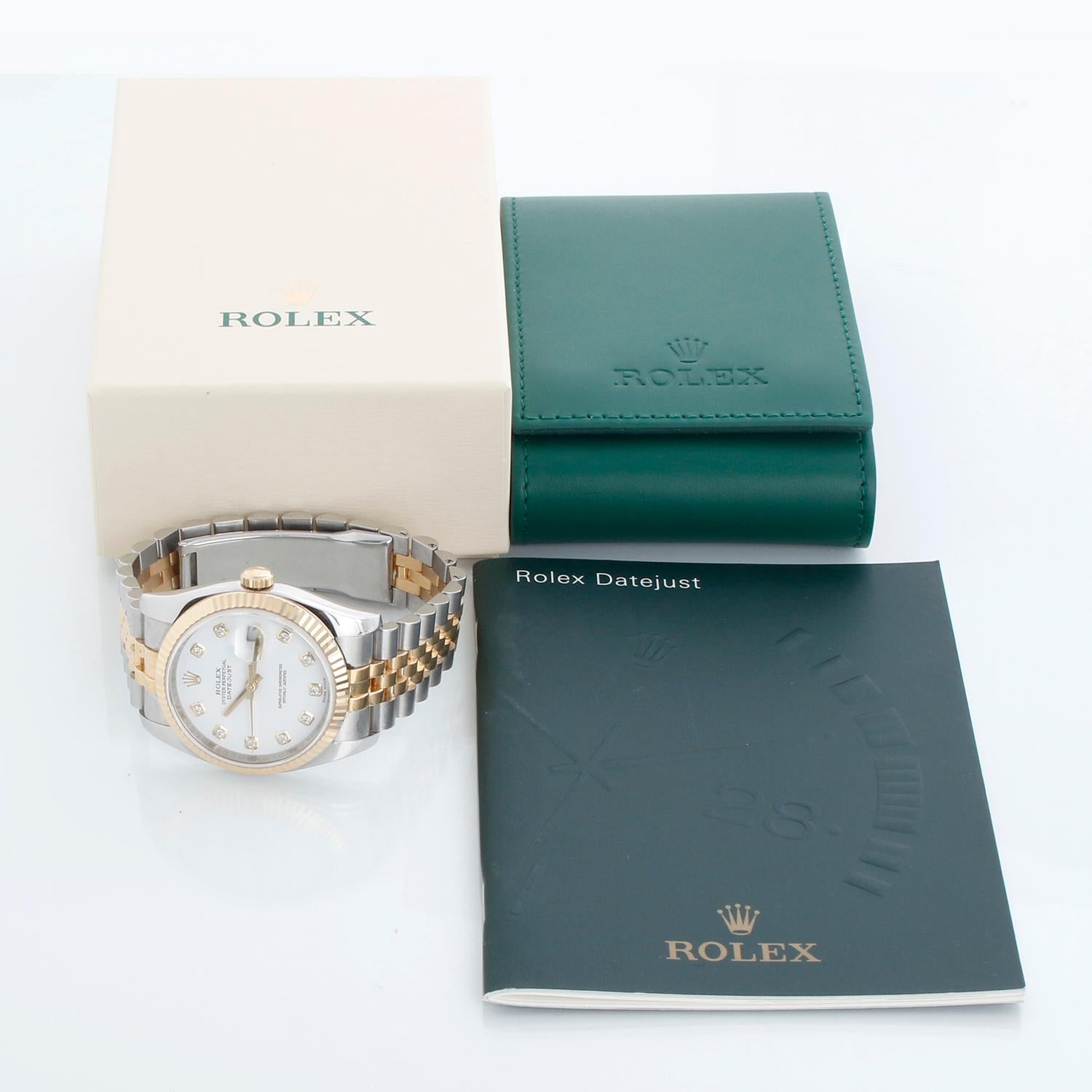 Rolex Datejust Men's 2-Tone Factory Diamond Dial Watch 116233 For Sale 2
