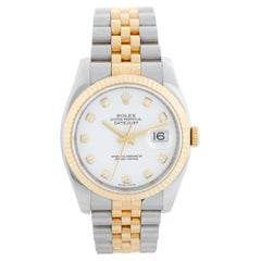 Rolex Datejust Men's 2-Tone Factory Diamond Dial Watch 116233