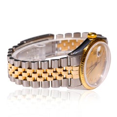 Rolex Datejust Men's 2-Tone Gold Steel Champaign Numeric Automatic Dial Watch